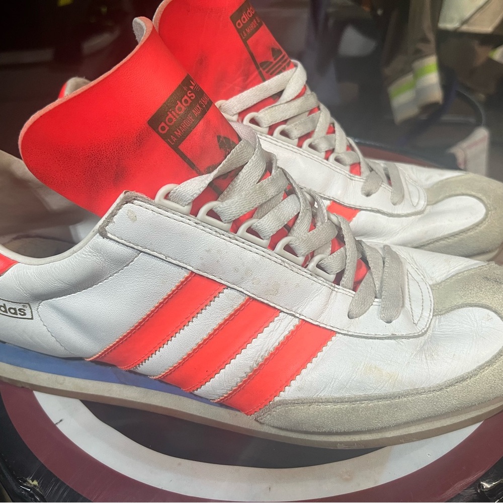 Adidas White and Bright Red Classic Nite Jogger 2003 Extremely Rare Sneakers